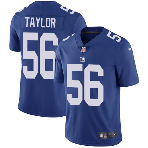 Nike Giants #56 Lawrence Taylor Royal Blue Team Color Men's Stitched NFL Vapor Untouchable Limited Jersey - Click Image to Close